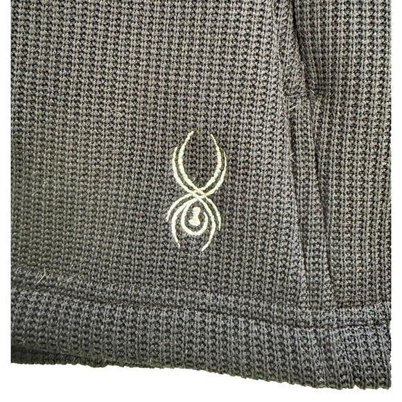 Spyder Women’s Ribbed Fleece Jacket Black Zip Up Mock Neck Activewear Outdoor Lg - Picture 5 of 10